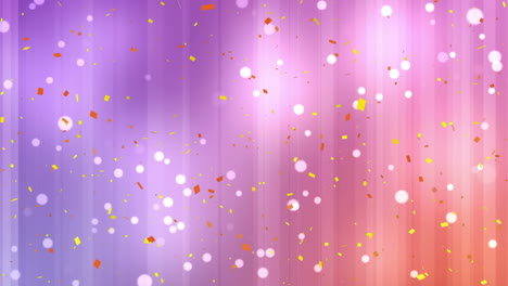 animación de puntos blancos y brillo flotando sobre un fondo digital colorido