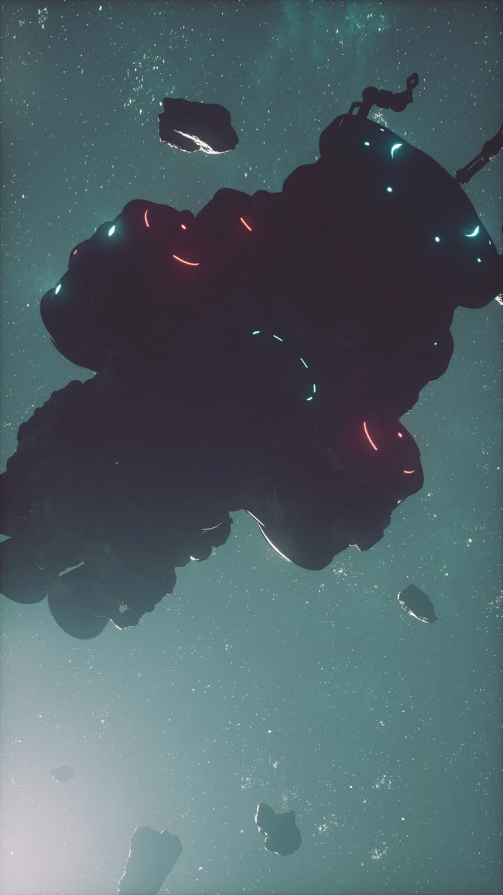 una nave espacial en el espacio profundo