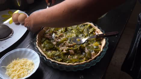 Preparing-Zucchini-Pie-In-The-Kitchen