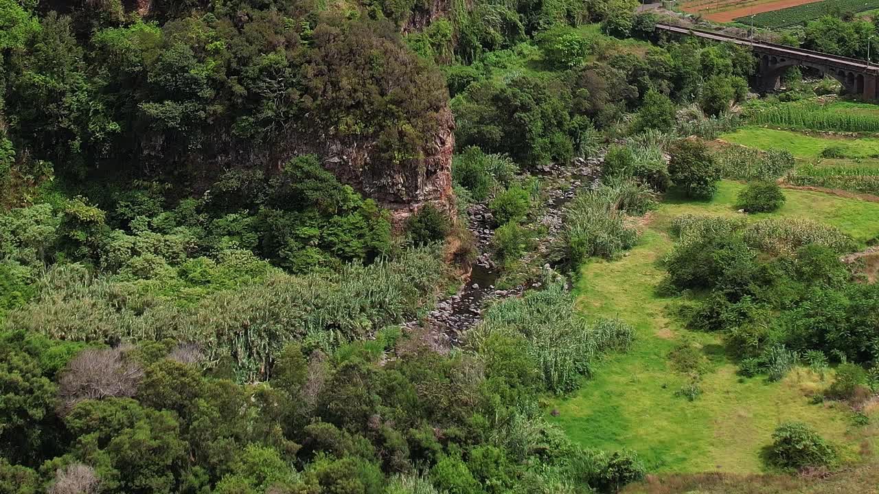 Stunning aerial view of lush landscapes in Madeira, Portugal