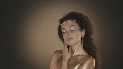 golden goddess portrait