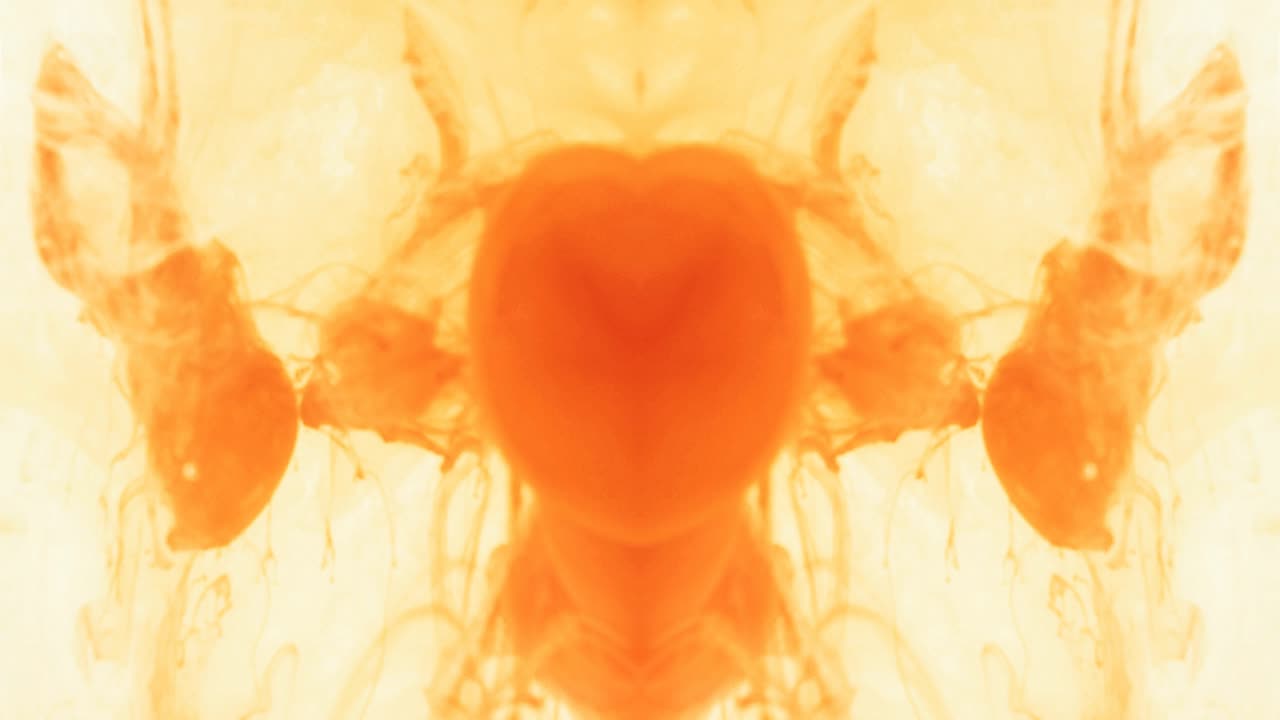 느린 액체 잉크 거울 심리 테스트 효과 우아한 떨어지는 개념