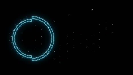 hexagonal network formed by neon light between nebulae with a cyberpunk atmosphere with a perpetual circle rotating in time