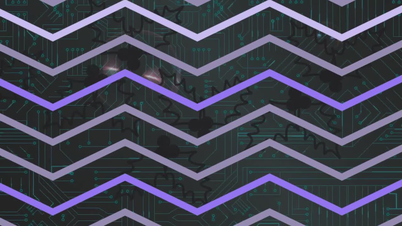 animación del chevron moviéndose sobre el circuito integrado