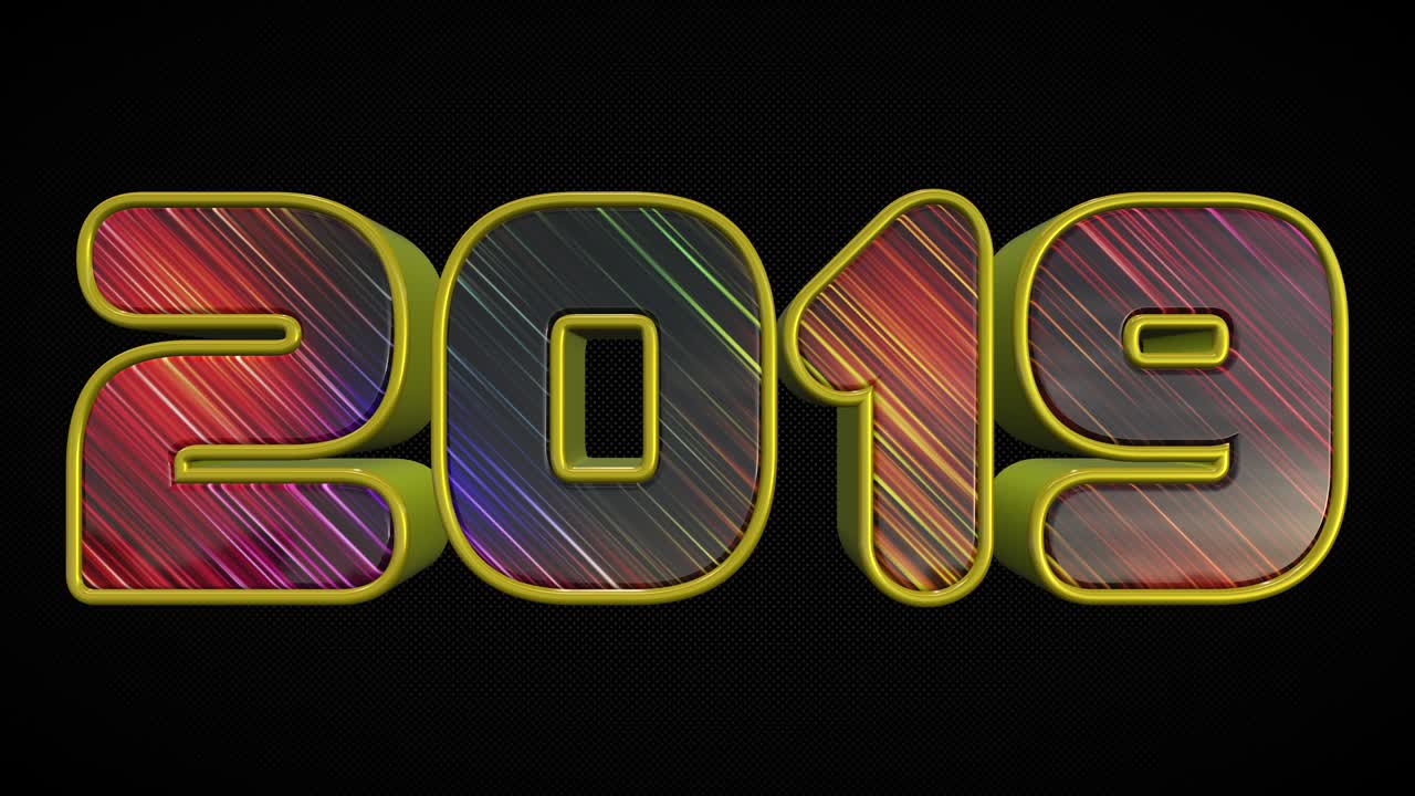 2019 3d 반이고 다채로운 숫자