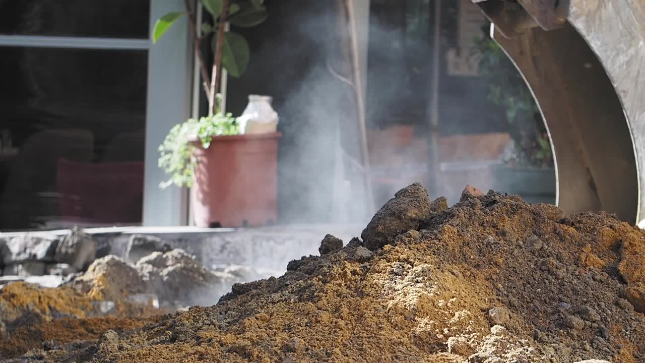 어리로 된 발굴 장소