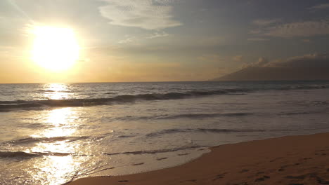 sunset beach scene