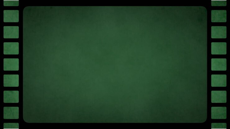 Motion green retro film countdown abstract background in 8090s style 1