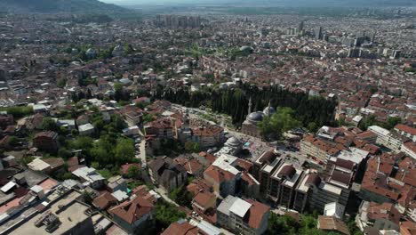 aerial view of urban city