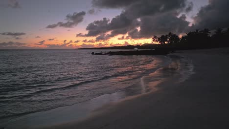 sunset beach scene