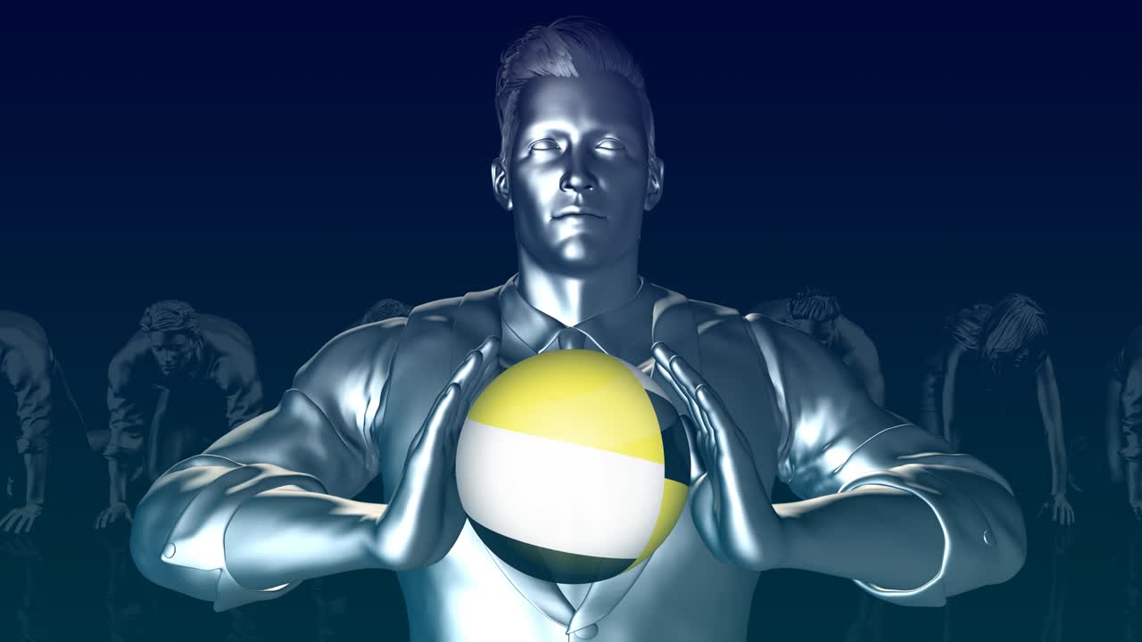 브루나이의 발을 들고 있는 남자