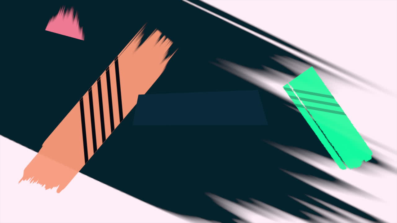 patrón moderno con rayas de colores y pinceles