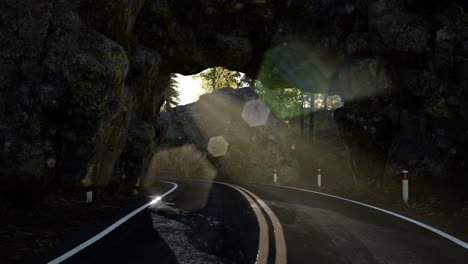 rocky road tonel in mountain