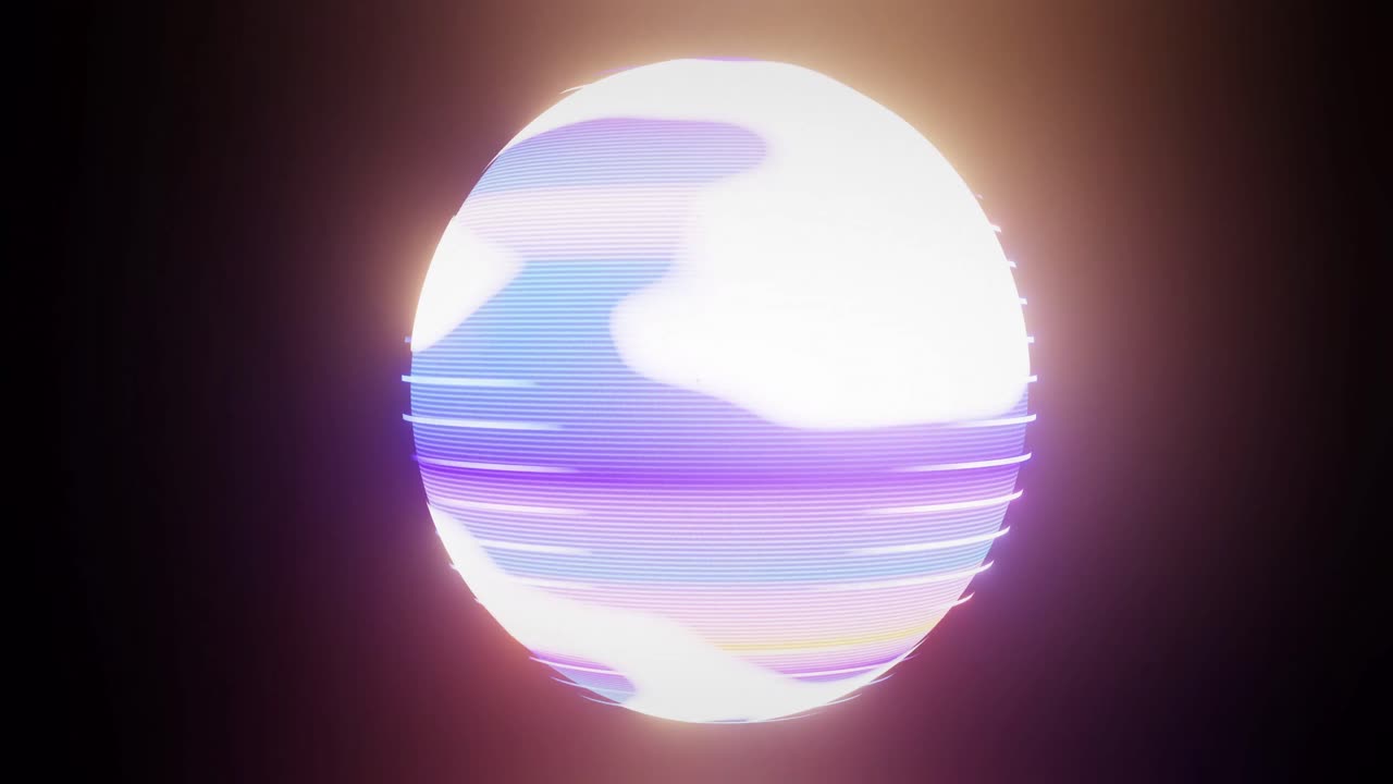 검은색 배경에 움직이는 모양과 지구의 애니메이션