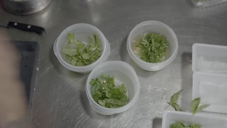 fresh herbs ready for cooking