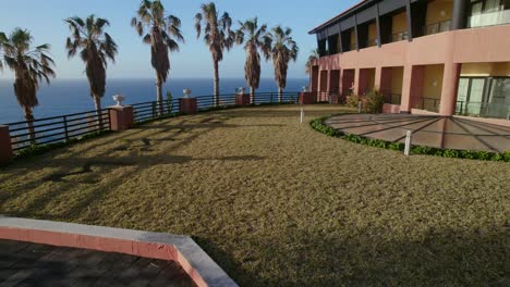 hotel terrace with ocean view