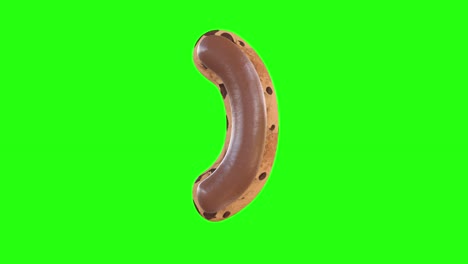 3d animation of the ) or parenthesis sign recreating a