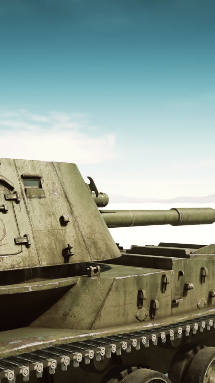 Close-up di un carro armato militare