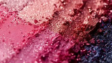 close-up of crushed makeup swatches