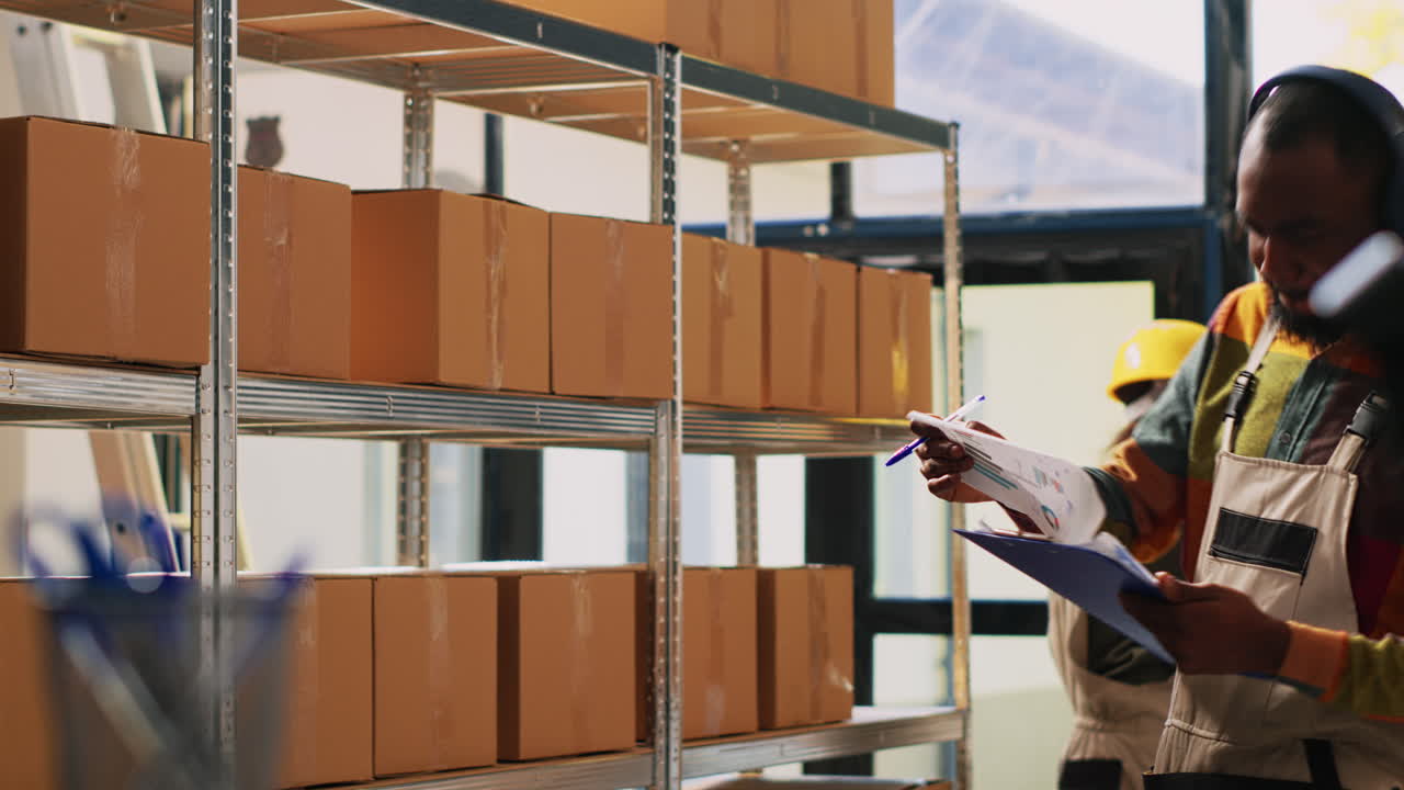 comprobación del inventario del almacén