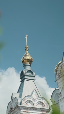 orthodox church tower and domes