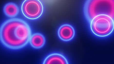 glowing neon circles background loop