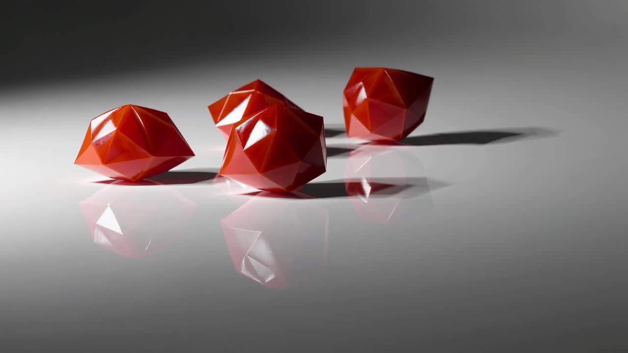 Red Geometric Shapes