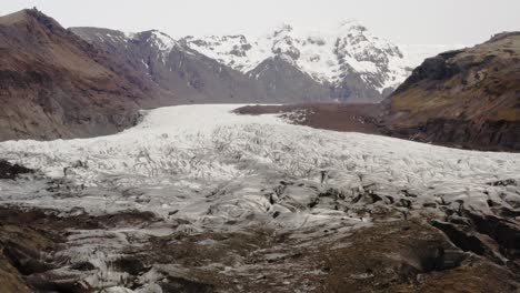 imágenes aéreas de drones del glaciar en islandia cambio climático 4k