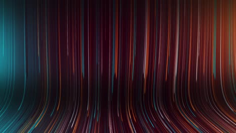 video de bucle bg. fondo abstractamente colorido con brillantes rayos de neón y líneas brillantes. fondo de bucle azul-rojo. animación de bucle sin costuras 4k