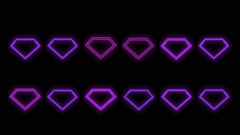 retro diamond pattern with purple neon effect