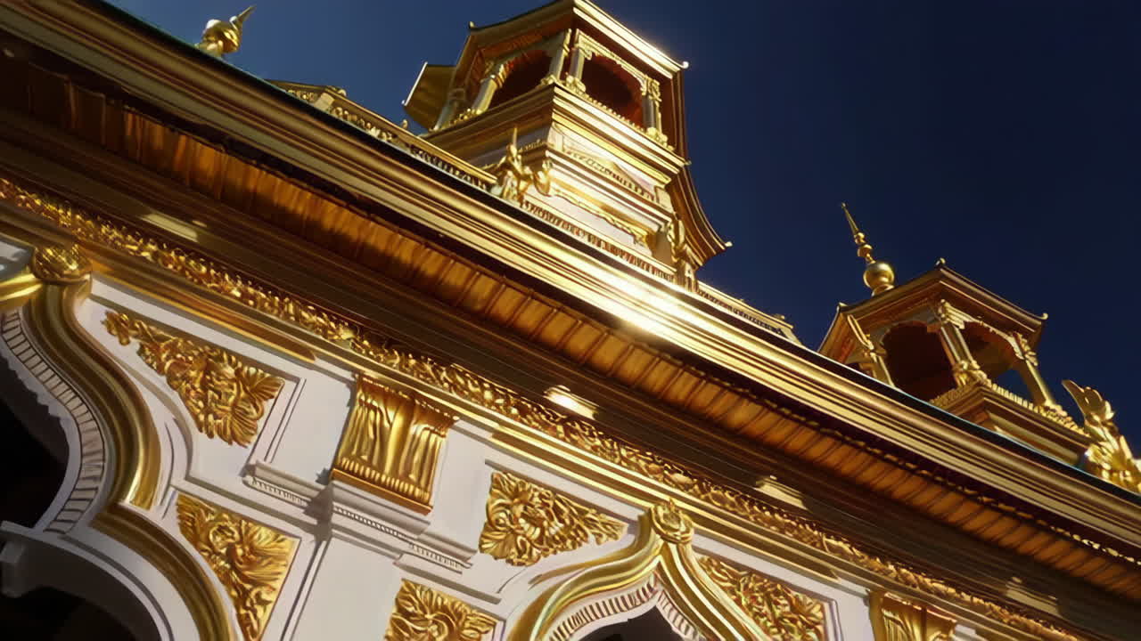 Golden Architectural Detail of a Palace or Temple