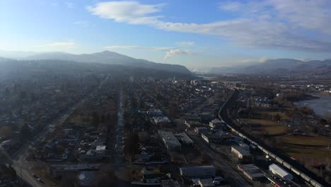 aerial view of kamloops: a city emerging from the mist