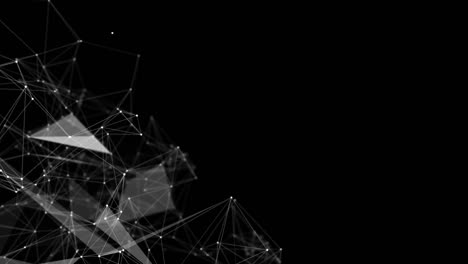 abstract geometric connected line and dots loop animation background .