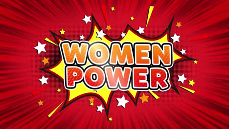 women power comic book style graphic design