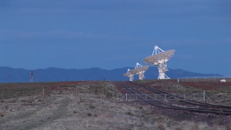 longshot of an array of radio antennas at the national radio astronomy observatory in new mexico