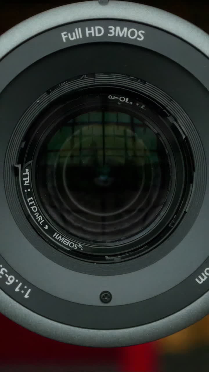 Close-up of a Full HD 3MOS Camera Lens