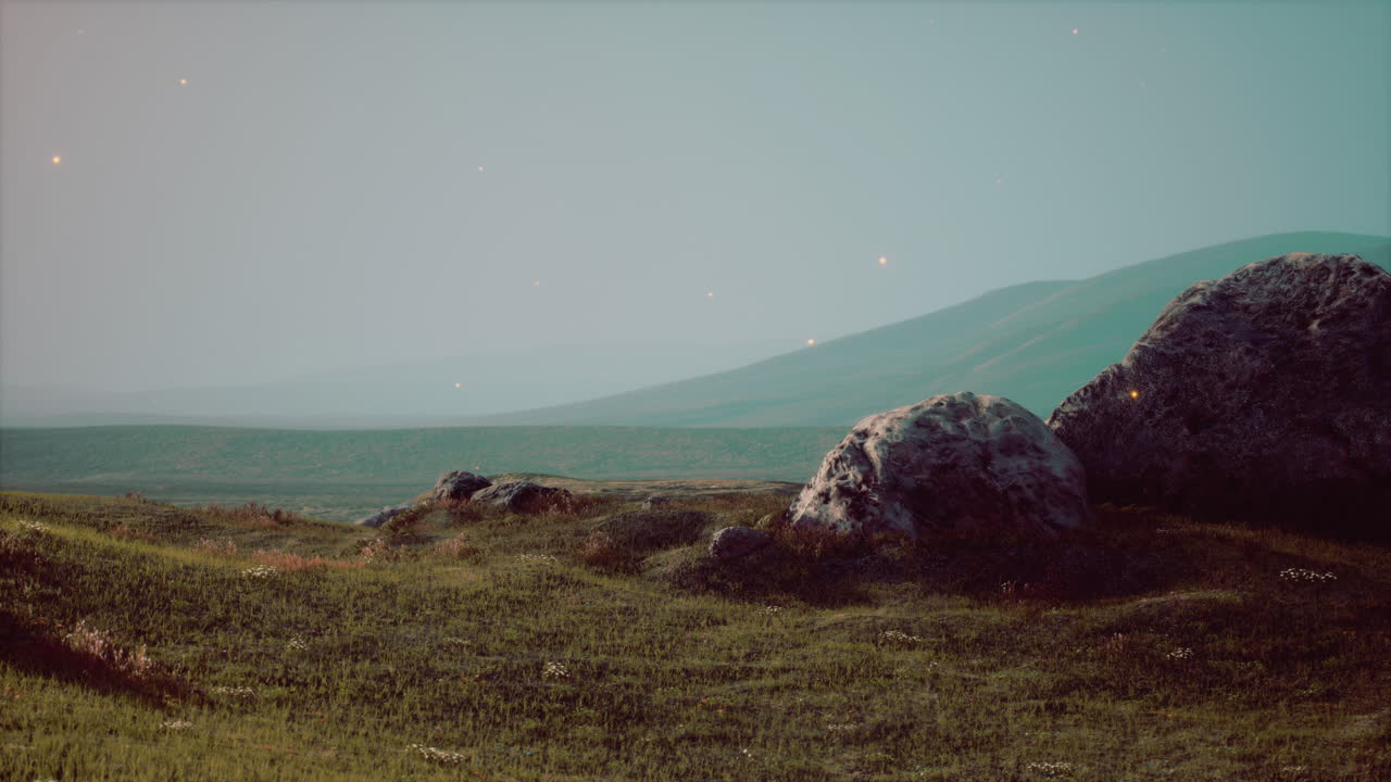 paisaje alienígena y pacífico