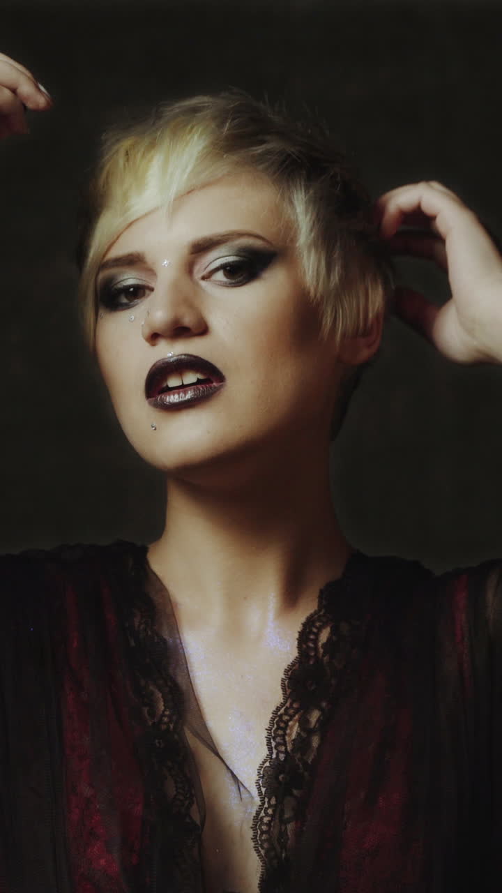 Fashion , beauty and make up portrait. Portrait of young beautiful blonde woman with perfect make up