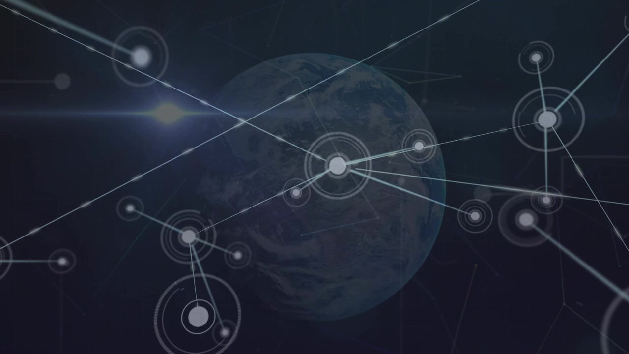 Animation of network of connections over globe