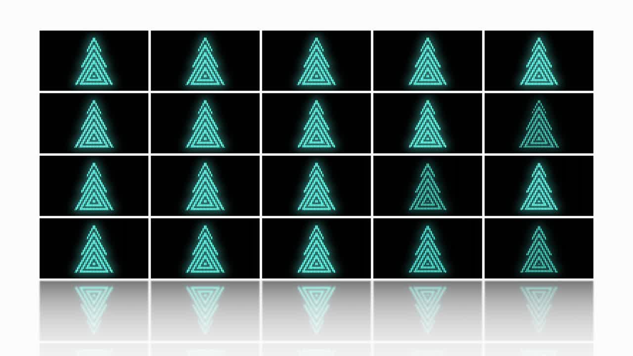 patrón de árboles de navidad verde neón