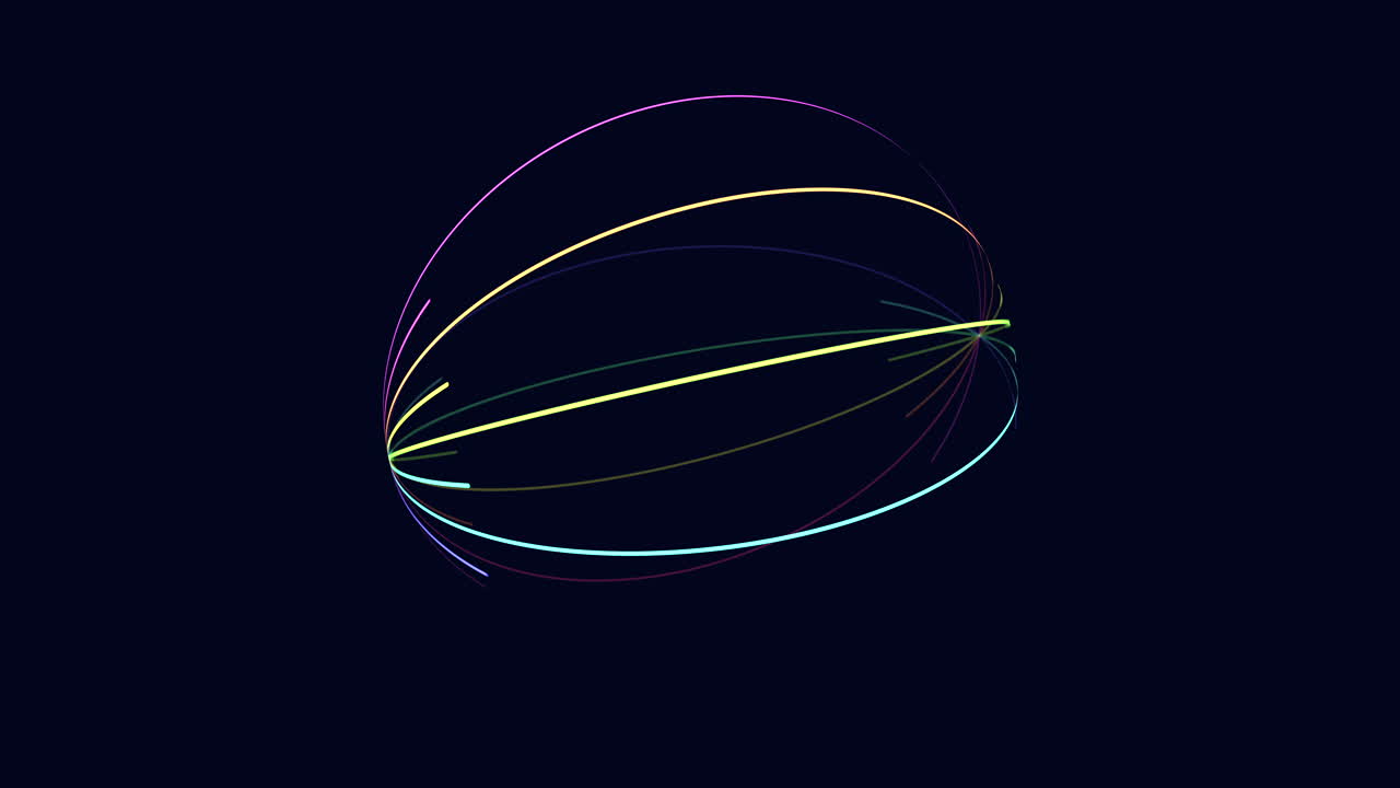 líneas abstractas en lienzo negro intrigante composición visual