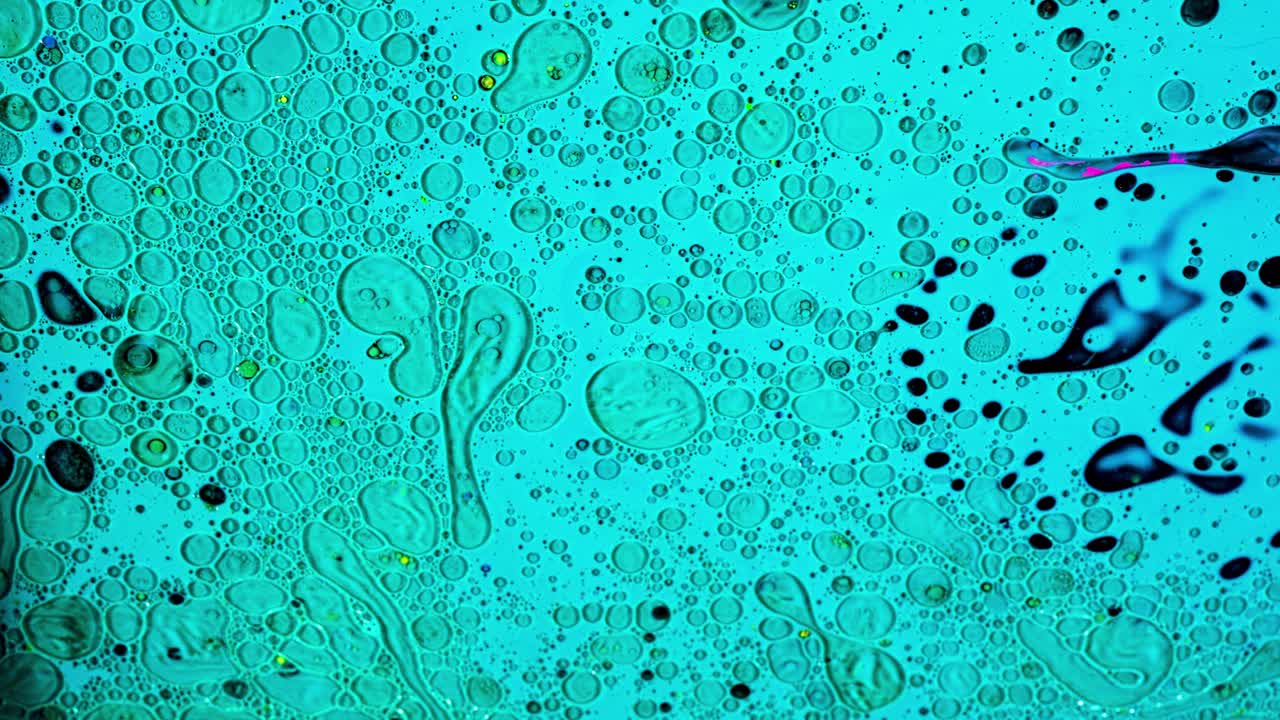 arte líquido abstracto con burbujas