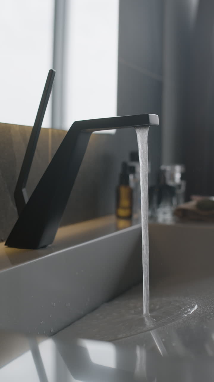 Modern Black Faucet in a Stylish Bathroom