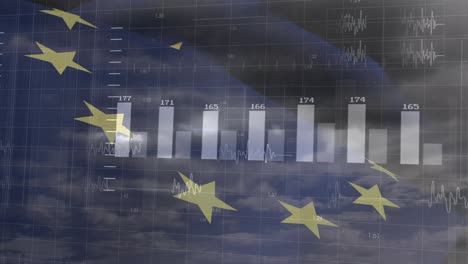 Animación-Del-Procesamiento-De-Datos-Sobre-La-Bandera-De-La-UE.