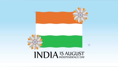 india independence day lettering animation