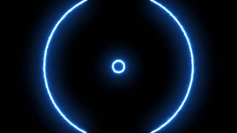 círculo de núcleo duro azul ciclo de efecto de superposición de ondas de energía de luz