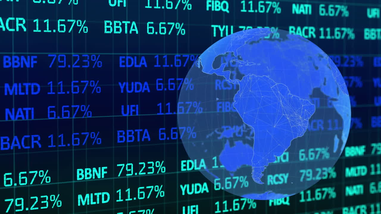 Stock market data processing against globe