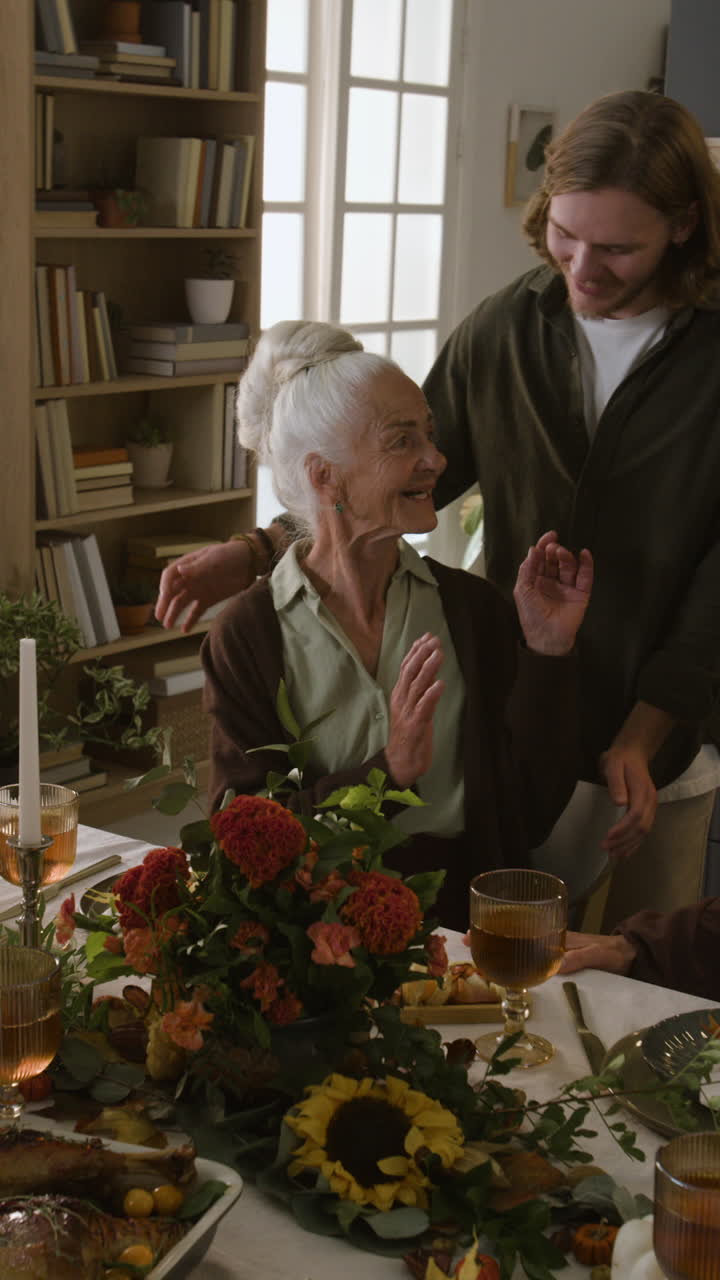 Family Gathering Around a Table