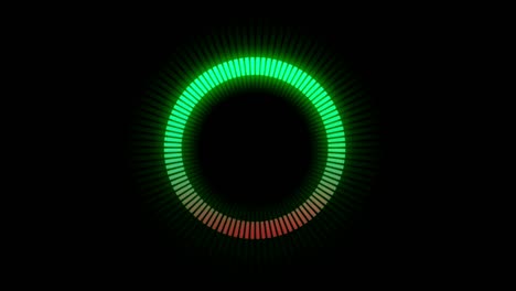 animation green nois wave on black background.