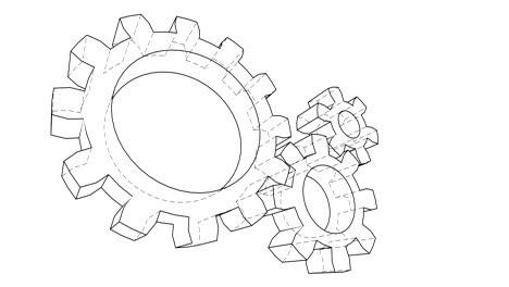 gear wheels rotating. seamless loop